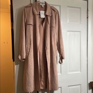 Magaschoni Faux suede leather duster size large